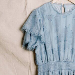 Baltic Born Light Blue Lace Midi Dress